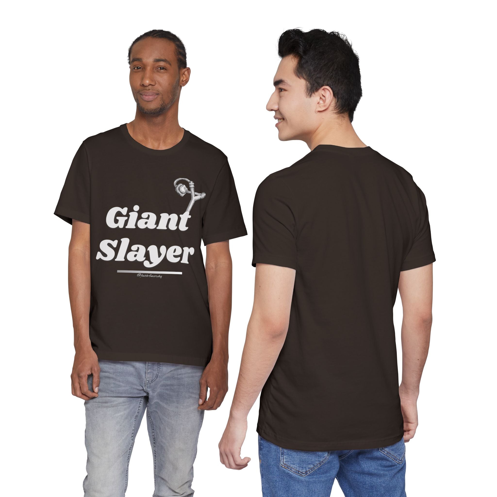 Giant Slayer I — Unisex Jersey Tee Faith 4 More HQ