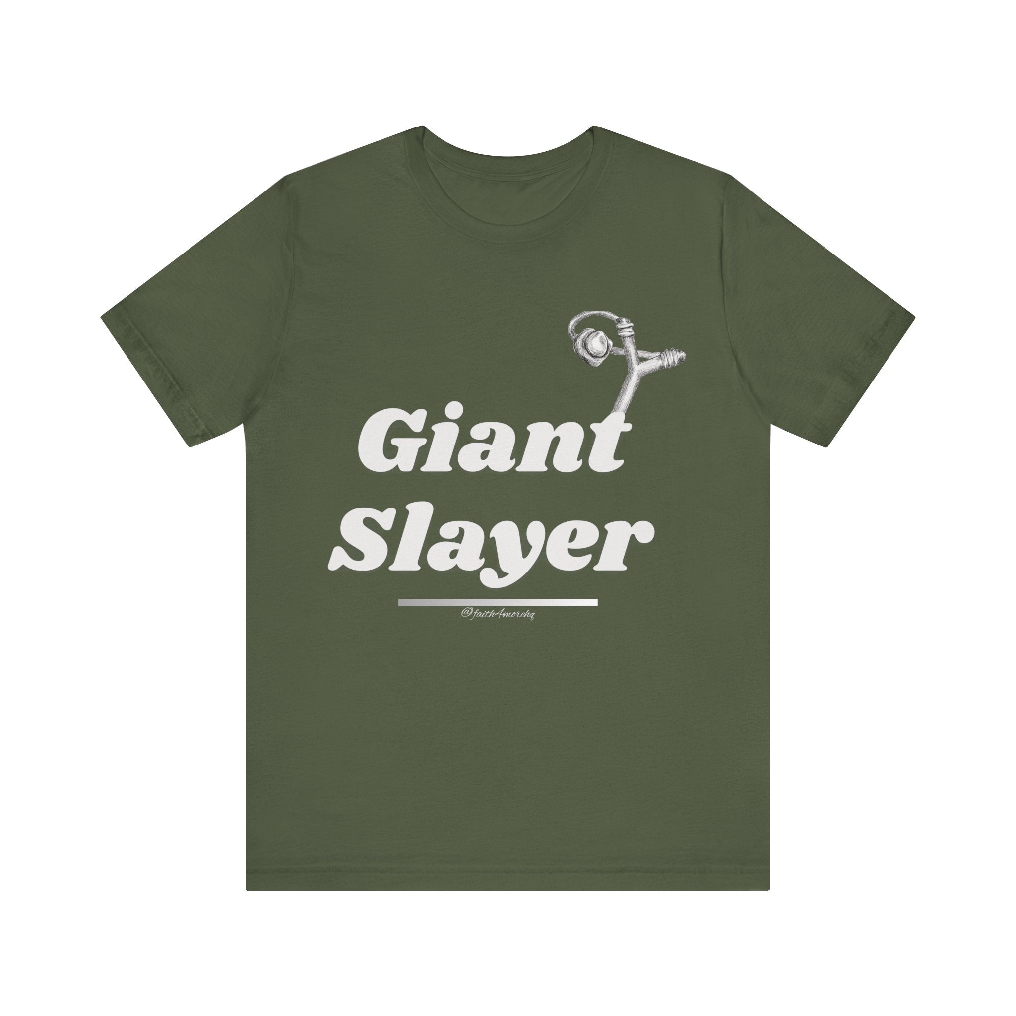 Giant Slayer I — Unisex Jersey Tee Faith 4 More HQ